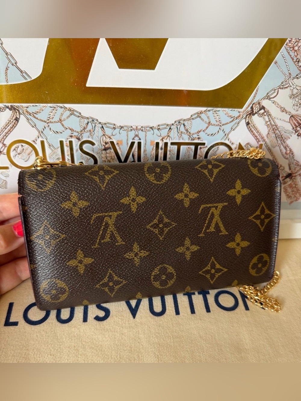 Louis Vuitton Vintage Monogram Long Wallet on Chain - Picture 3 of 12